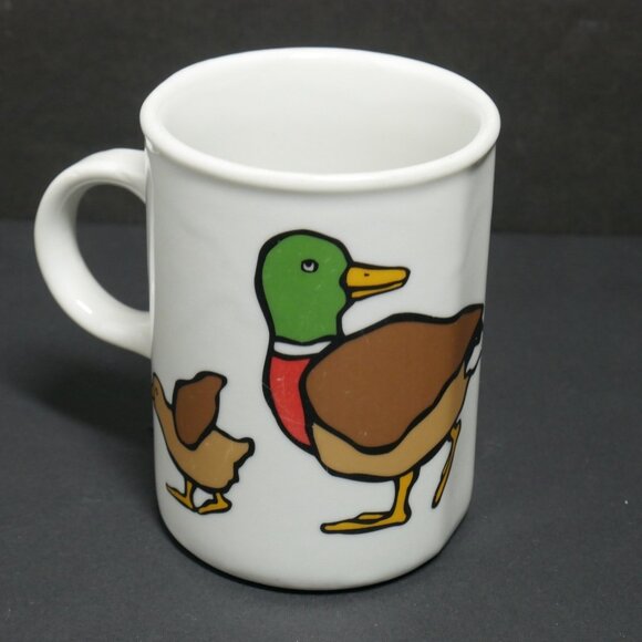 Marc Tetro Coffee Tea Mug Duck & Ducklings Danesco Montreal Canada - Picture 1 of 5